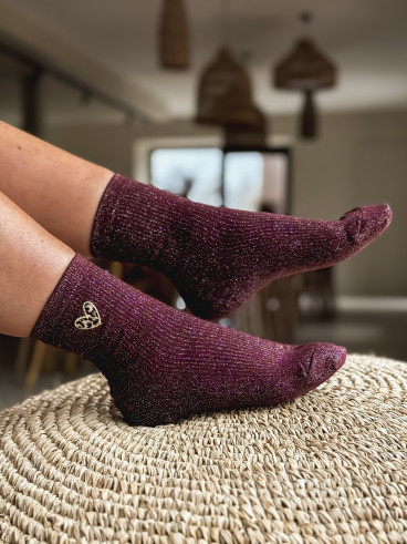 Chaussettes Odile - Bordeaux