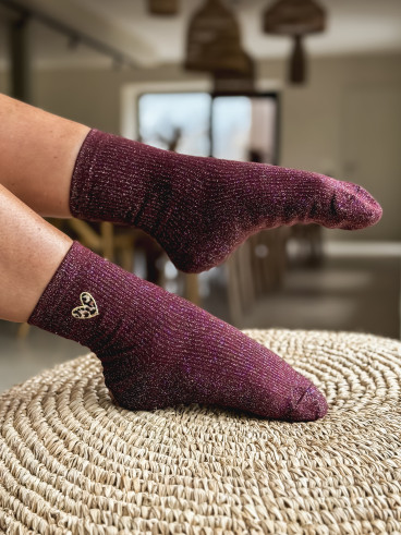Chaussettes Odile - Bordeaux
