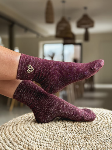 Chaussettes Odile - Bordeaux