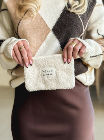 Pochette "Bref" - Ecru