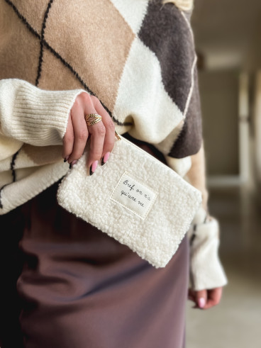 Pochette "Bref" - Ecru