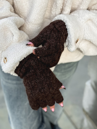 Mitaines Edelweiss - Chocolat