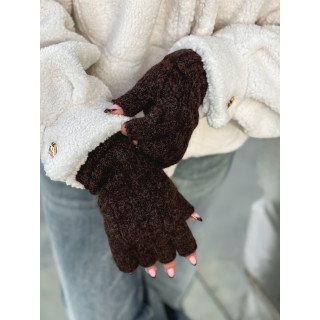 Mitaines Edelweiss - Chocolat