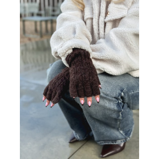 Mitaines Edelweiss - Chocolat