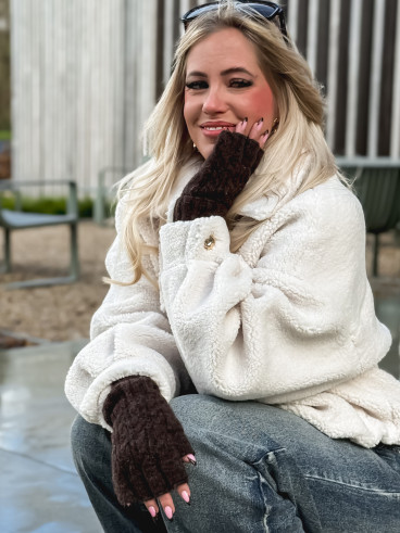 Mitaines Edelweiss - Chocolat