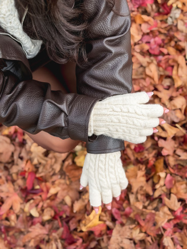 Mitaines Edelweiss - Beige Mitaines Edelweiss - Beige