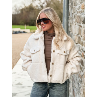 Veste en teddy Blanca - Ecru