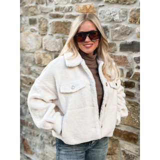 Veste en teddy Blanca - Ecru