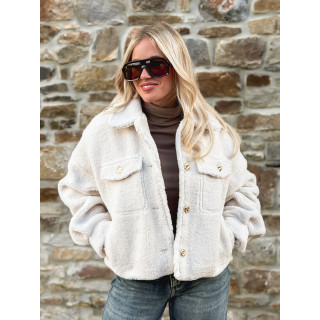 Veste en teddy Blanca - Ecru