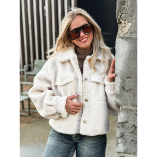 Veste en teddy Blanca - Ecru