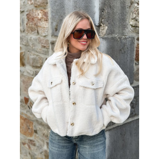 Veste en teddy Blanca - Ecru