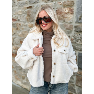 Veste en teddy Blanca - Ecru