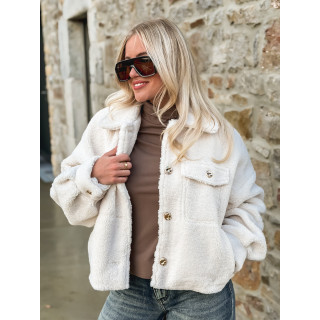 Veste en teddy Blanca - Ecru