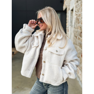 Veste en teddy Blanca - Ecru