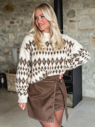 Jupe courte Nadiya - Chocolat