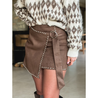 Jupe courte Nadiya - Chocolat