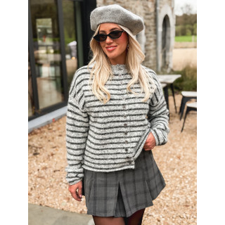 Gilet ligné Noëllie - Gris