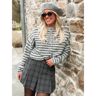 Gilet ligné Noëllie - Gris