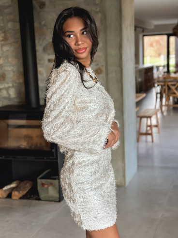 Blouse à sequins Talina - Beige