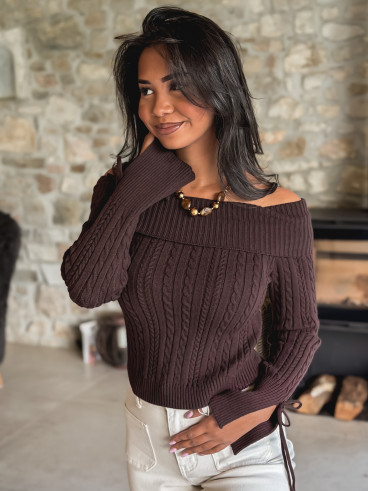 Pull Jayana - Chocolat Pull Jayana - Chocolat