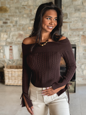 Pull Jayana - Chocolat Pull Jayana - Chocolat