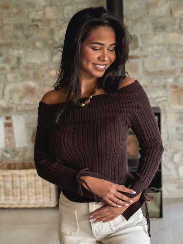 Pull Jayana - Chocolat Pull Jayana - Chocolat