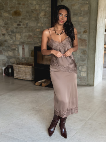 Jupe longue Lidwina - Taupe