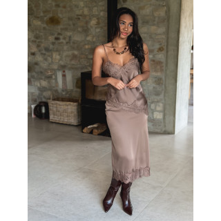 Jupe longue Lidwina - Taupe