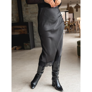 Jupe longue Lidwina - Noir