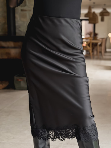Jupe longue Lidwina - Noir Jupe longue Lidwina - Noir