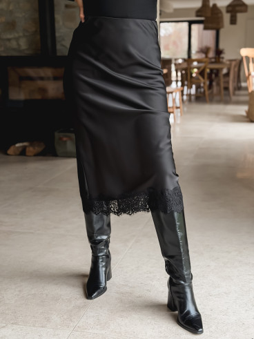 Jupe longue Lidwina - Noir
