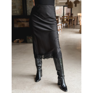 Jupe longue Lidwina - Noir