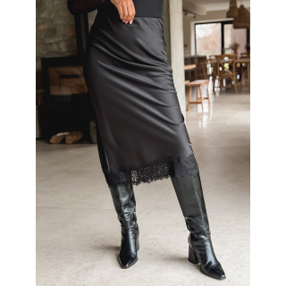 Jupe longue Lidwina - Noir