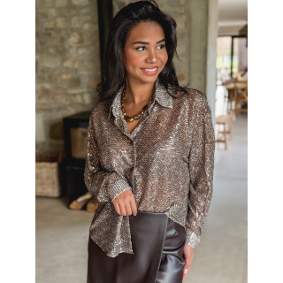 Chemise à sequin Nadja - Bronze