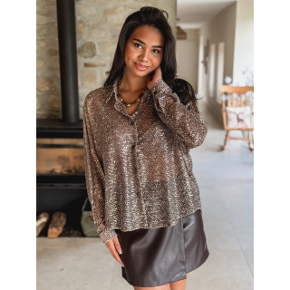 Chemise à sequin Nadja - Bronze