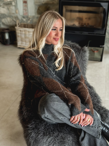 Pull Verginia - Gris/Chocolat