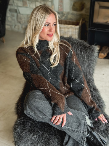 Pull Verginia - Gris/Chocolat