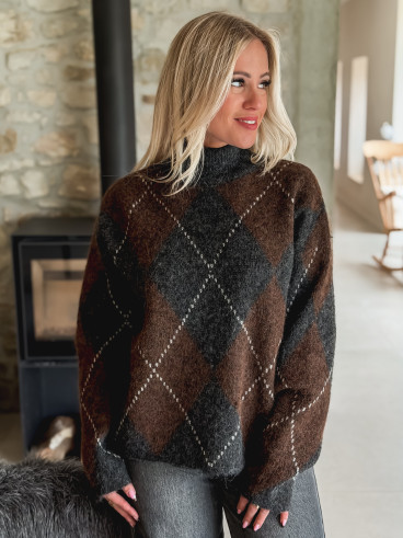 Pull Verginia - Gris/Chocolat
