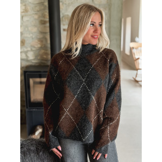 Pull Verginia - Gris/Chocolat