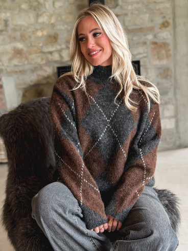 Pull Verginia - Gris/Chocolat