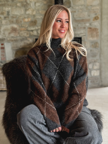 Pull Verginia - Gris/Chocolat
