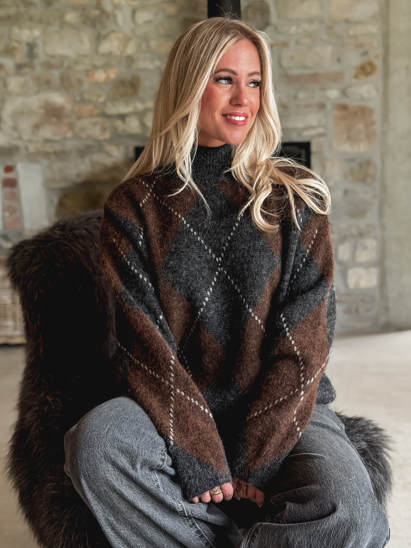 Pull Verginia - Gris/Chocolat