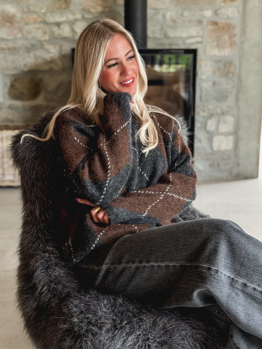 Pull Verginia - Gris/Chocolat