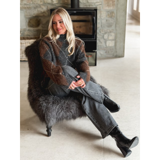 Pull Verginia - Gris/Chocolat