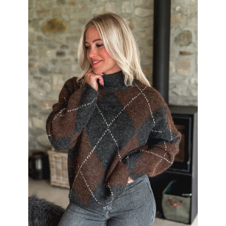 Pull Verginia - Gris/Chocolat