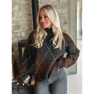 Pull Verginia - Gris/Chocolat