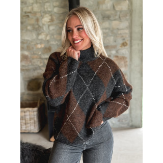 Pull Verginia - Gris/Chocolat