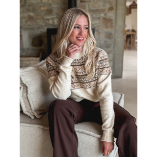 Pull à motifs Véronique - Beige