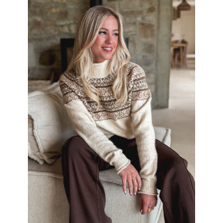 Pull à motifs Véronique - Beige
