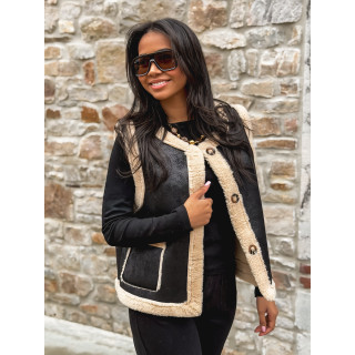 Veste sans manches Suède - Noir